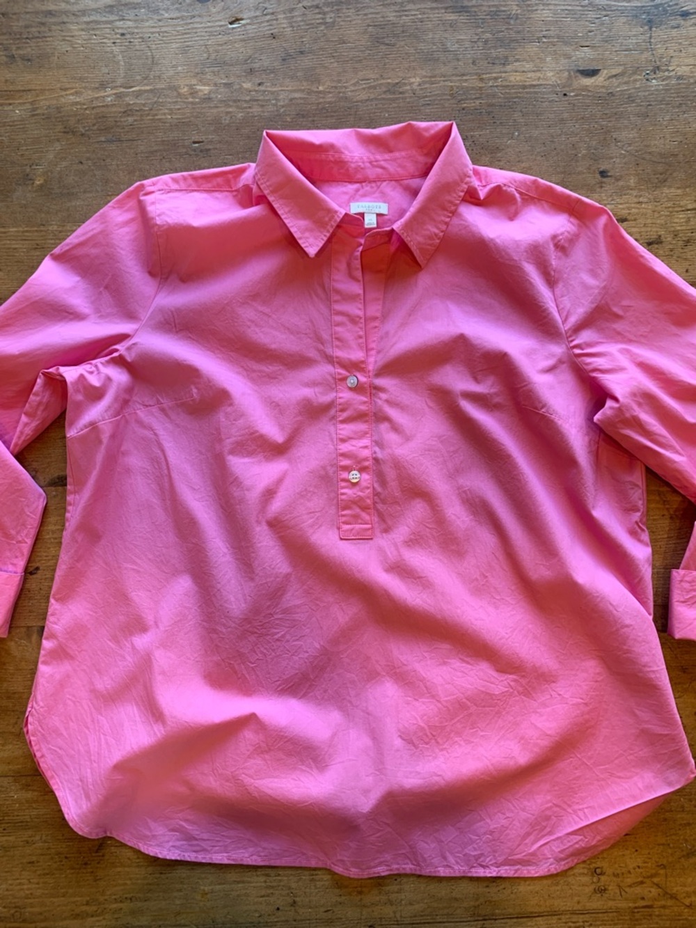 Talbots Bright Pink Popover Shirt - Picture 4 of 16